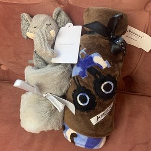 Restoration Hardware Baby 2 boy snuggle blankets